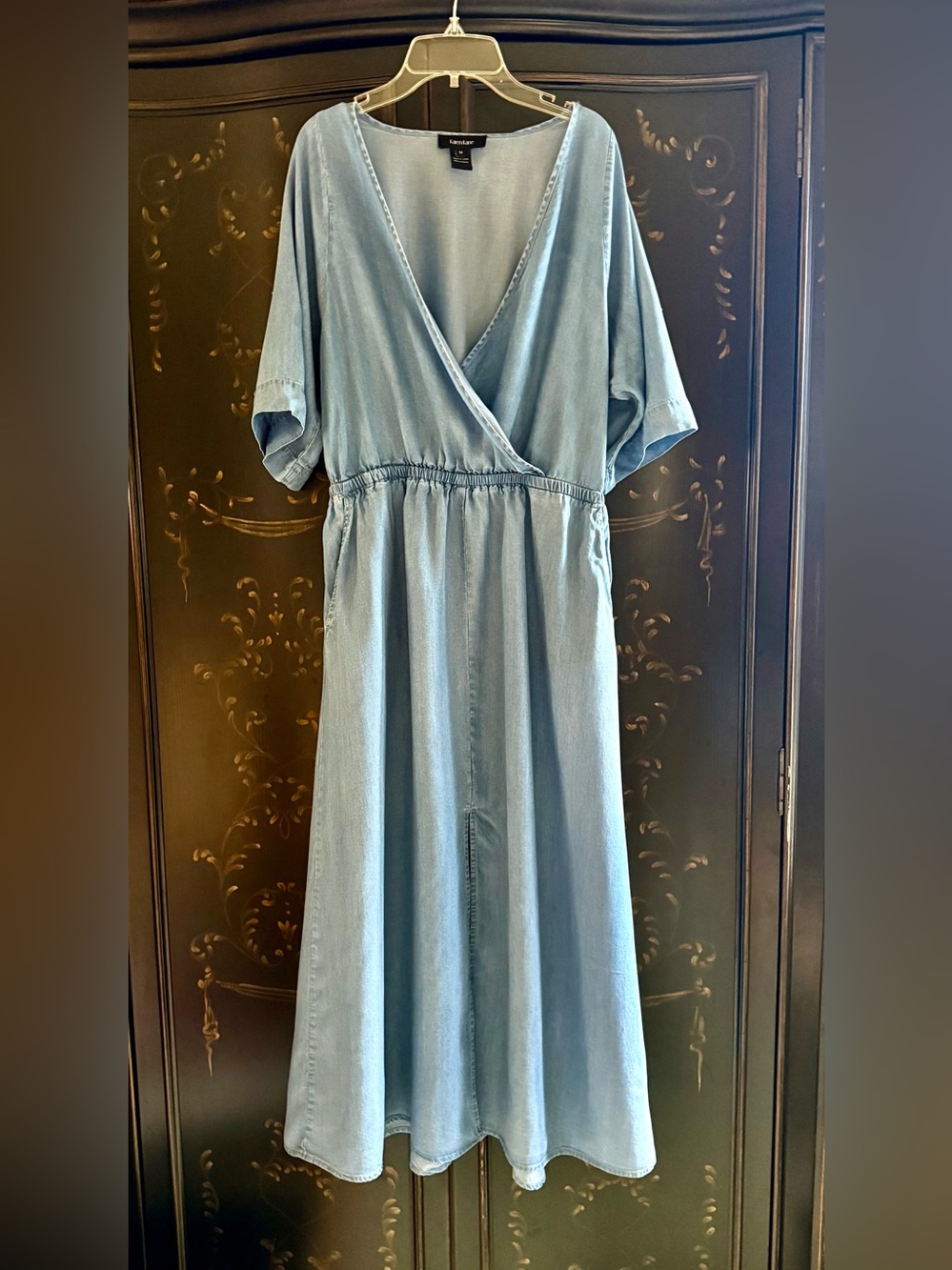 Karen Kane Denim Wrap Dress - M